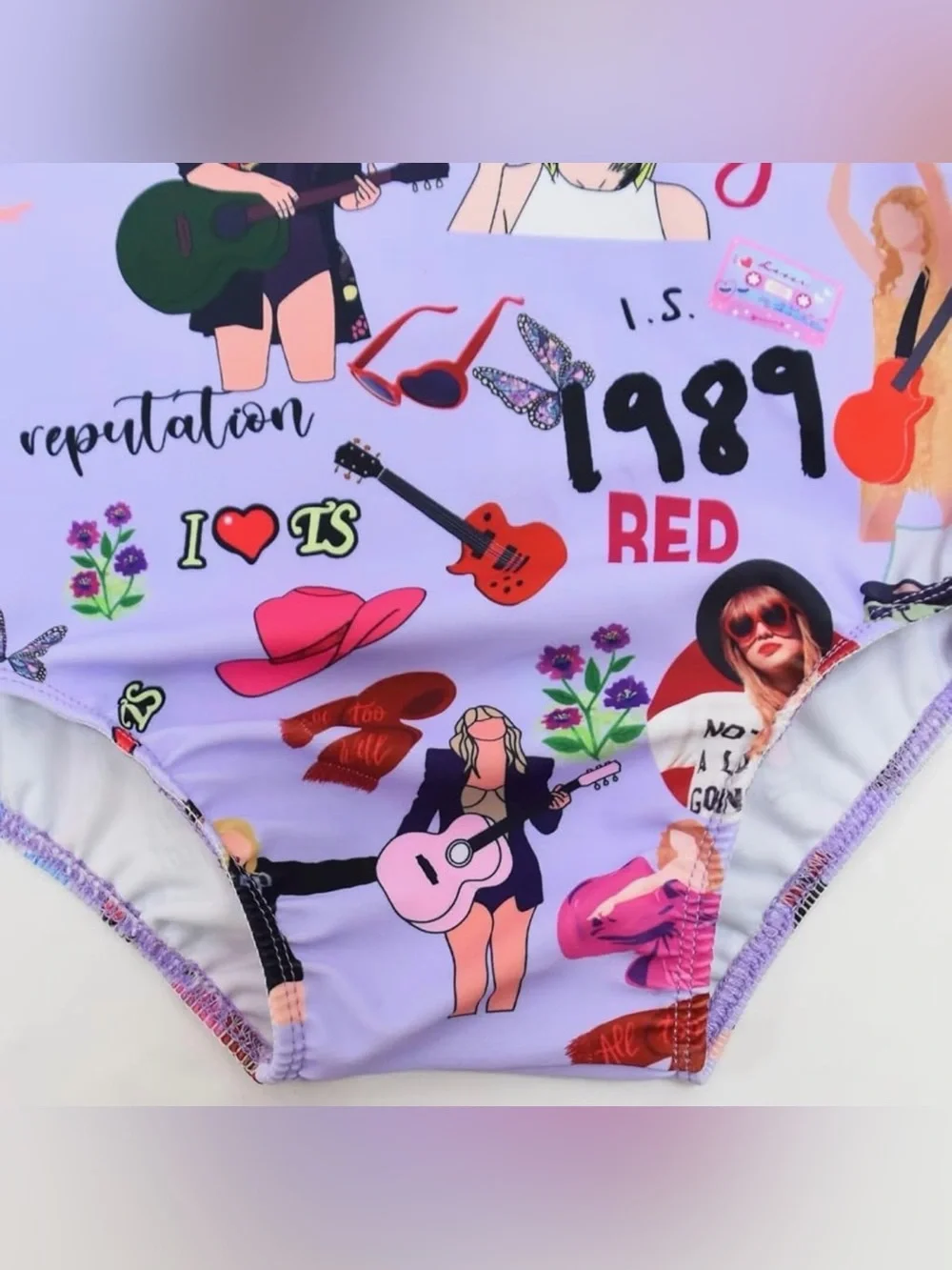Auewiuny Taylor Swift Graphic One Piece Swimsuit Size 7-8